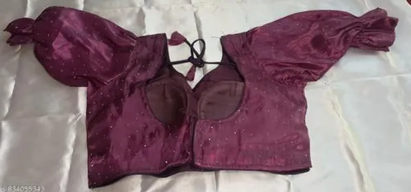 Wine_Premium_Organza_Blouse_For_Women