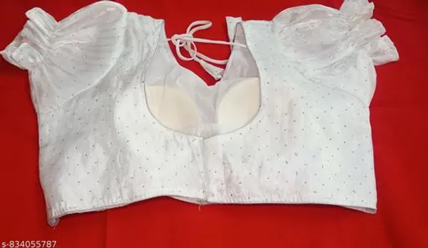 White_Premium_Organza_Blouse_For_Women