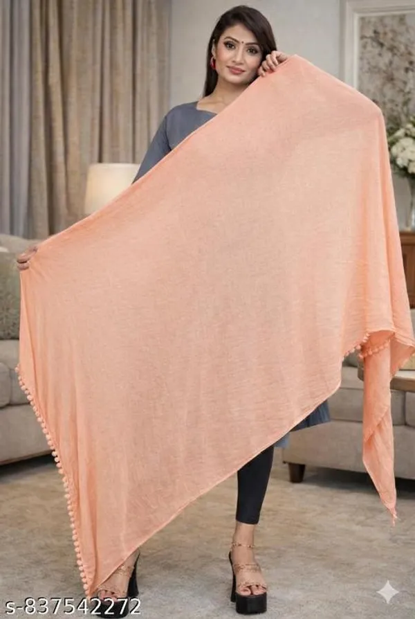 Peach_Premium_Chiffon_Dupatta_For_Women