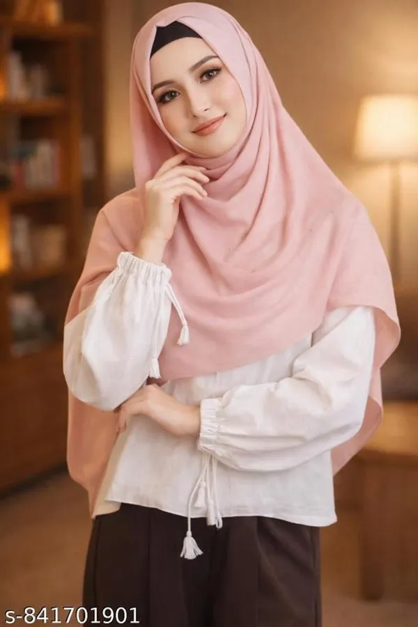 Pink_Premium_Georgette_Scarf_For_Women