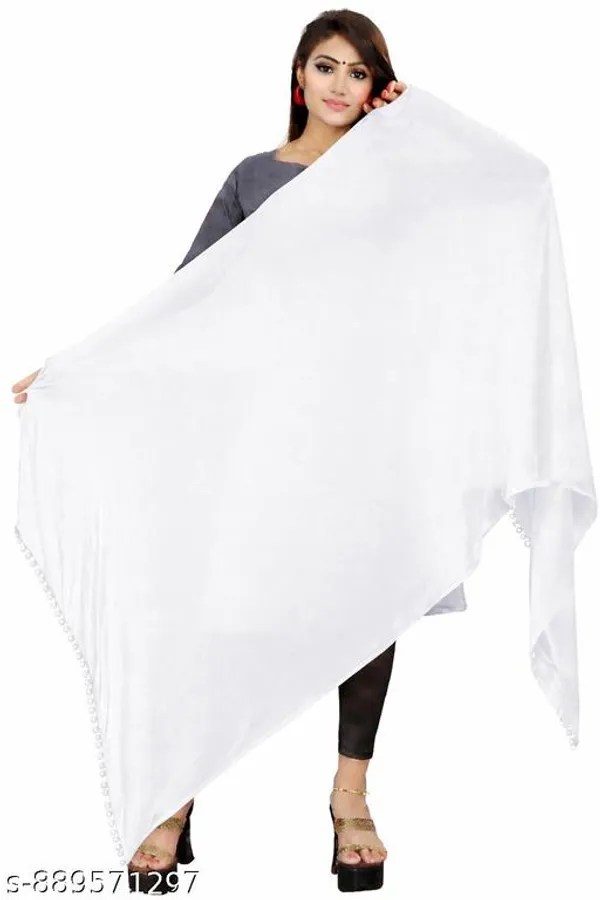 White_Premium_Chiffon_Dupatta_For_Women
