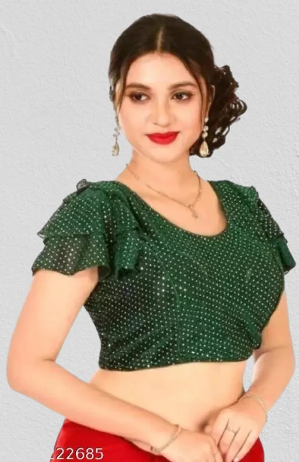 Green_Premium_Readymade_Blouse_For_Women