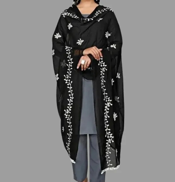 Black_Premium_Ciffon_Embroiderd_Dupatta_For_Women