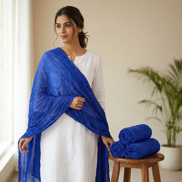 Royal_Blue_Premium_Cotton_Dupatta_For_Women
