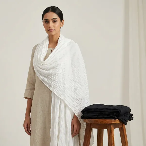 Black_And_White_Premium_Cotton_Dupatta_For_Women_Pack_Of_2
