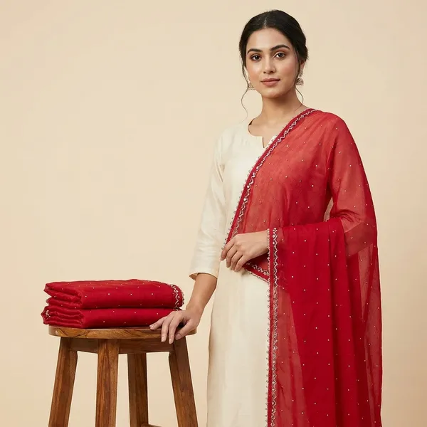 Red_Premium_Cirosky_Chiffon_Dupatta_For_Women