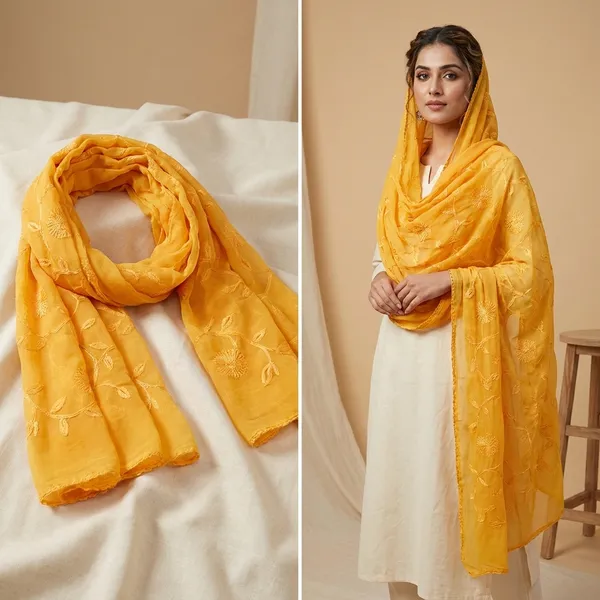 Yellow_Premium_Chiffon_Dupatta_For_Women