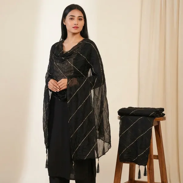 Black_Premium_Cotton_Dupatta_For_Women