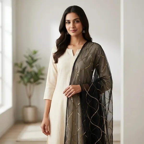 Black_Premium_Cotton_Dupatta_For_Women
