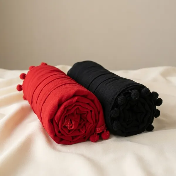 Black_And_Red_Premium_Cotton_Dupatta_For_Women