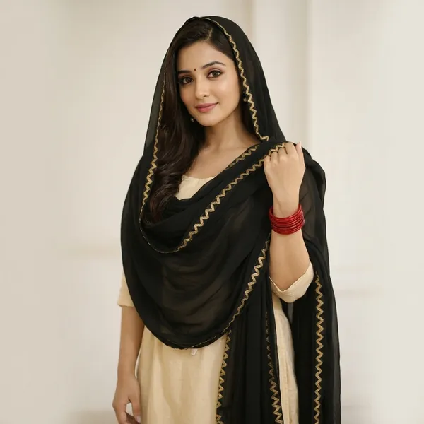 Black_Premium_Chiffon_Dupatta_For_Women
