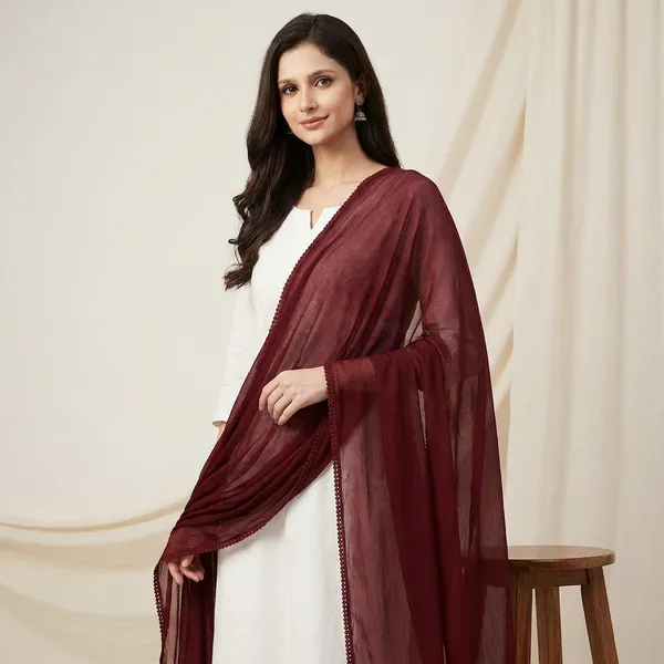 Maroon_Premium_Cotton_Dupatta_For_Women
