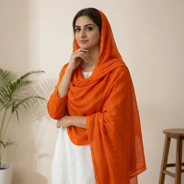 Orange_Premium_Chiffon_Dupatta_For_Women