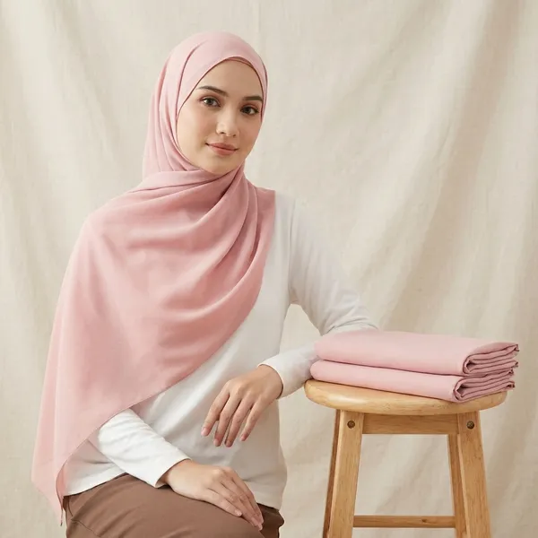 Pink_Premium_Georgette_Scarf_For_Women