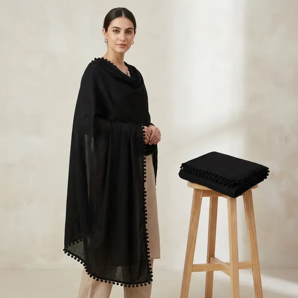Black_Premium_Chiffon_Dupatta_For_Women