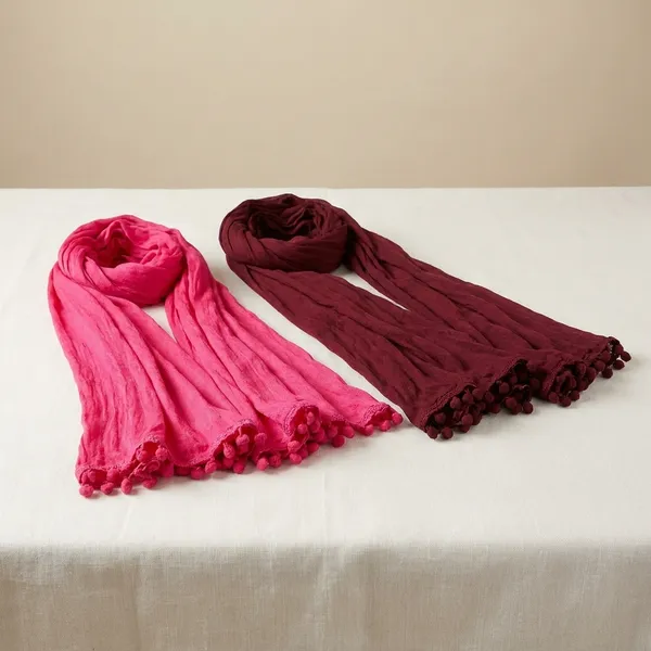 Pink_And_Maroon_Premium_Cotton_Blend_Solid_For_Women_Pack_Of_2