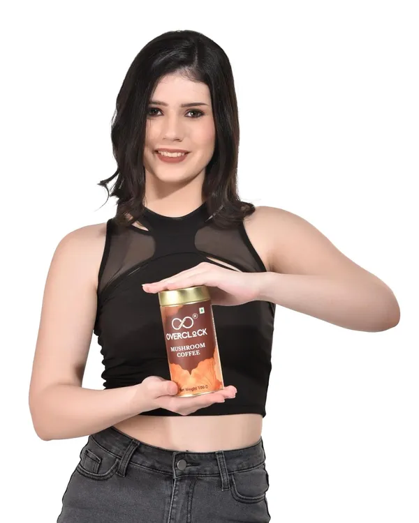 Overclock_Lions_Mane_Mushroom_Coffee_Instant_Ayurvedic_Blend_100_G_And_Overclock_Shilajit_Honey_Sticks_Natural_Energy_Supplement_30_Sticks_Combo