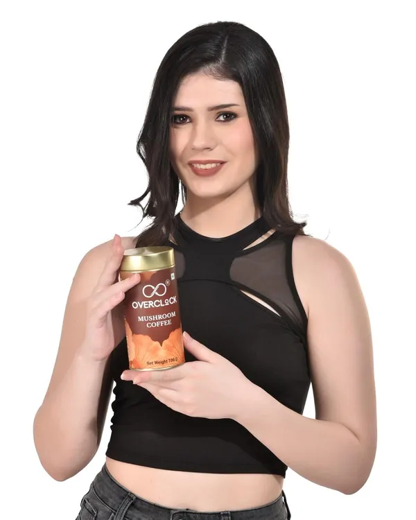 Overclock_Lions_Mane_Mushroom_Coffee_Instant_Ayurvedic_Blend_100_G_And_Overclock_Shilajit_Honey_Sticks_Natural_Energy_Supplement_30_Sticks_Combo