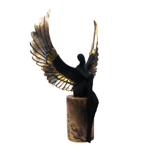 Black_Resin_Decorative_Sculpture_For_Home_Decor