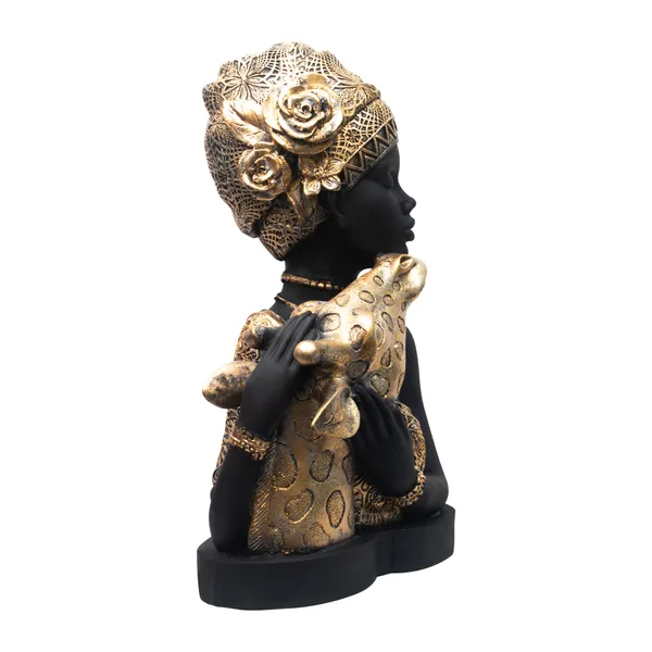 Black_And_Golden_Resin_Decorative_Sculpture_For_Home_Decor