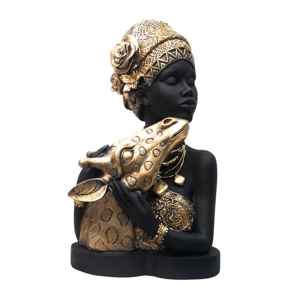 Black_And_Golden_Resin_Decorative_Sculpture_For_Home_Decor