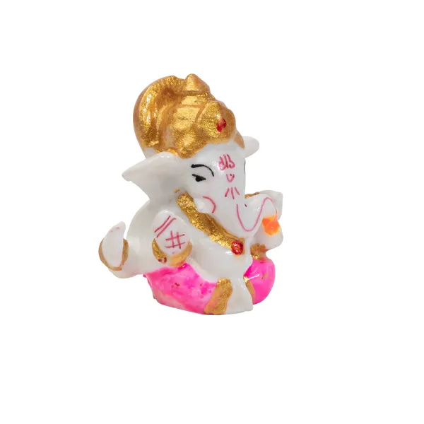 White_And_Golden_Resin_Idol_For_Pooja_&_Spiritual_Use