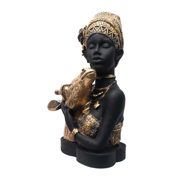 Black_And_Golden_Resin_Decorative_Sculpture_For_Home_Decor