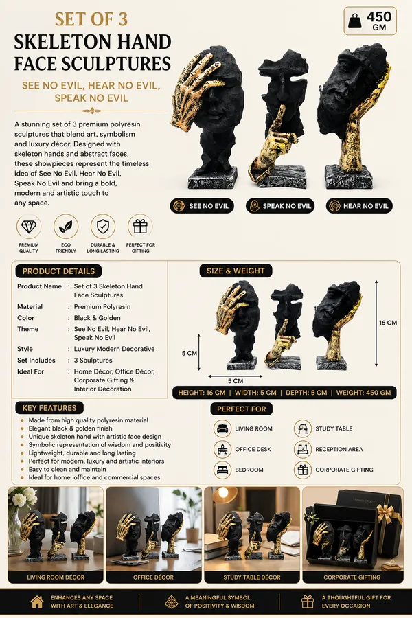Black_And_Golden_Resin_Figurine_For_Home_Decor