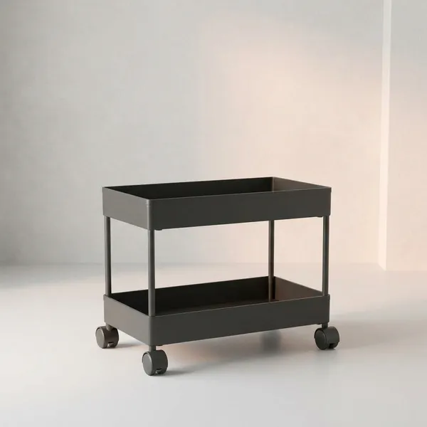Black_Plastic_Storage_Rack_For_Bedroom/Shelf_For_Bedroom/Bathroom_Storage_Rack/Trolley_For_Kitchen_Storage/Multipurpose_Storage_Rack