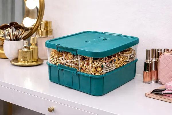Green_Storage_Box_Clear_Stack_And_Carry_Box,_Portable_Craft_Organizers,_And_Storage_Bin_For_Organizing_Arts_And_Crafts,_Sewing,_Makeup,Supplies_Ideal_Hobby_Organizer