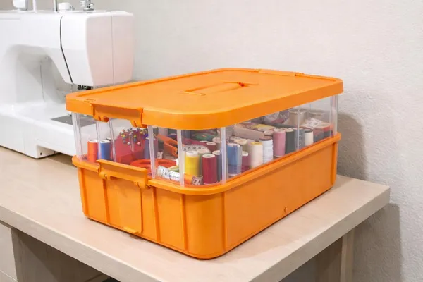 Orange_Storage_Box_Clear_Stack_And_Carry_Box,_Portable_Craft_Organizers,_And_Storage_Bin_For_Organizing_Arts_And_Crafts,_Sewing,_Makeup,Supplies_Ideal_Hobby_Organizer
