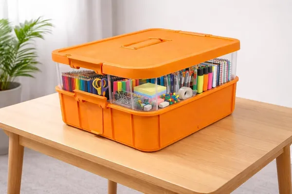 Orange_Storage_Box_Clear_Stack_And_Carry_Box,_Portable_Craft_Organizers,_And_Storage_Bin_For_Organizing_Arts_And_Crafts,_Sewing,_Makeup,Supplies_Ideal_Hobby_Organizer