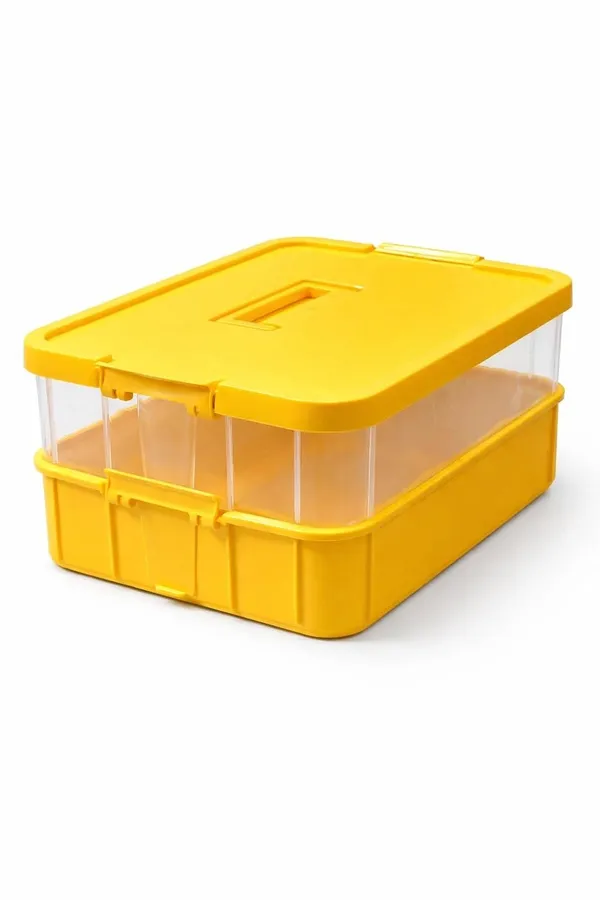 Yellow_Storage_Box_Clear_Stack_And_Carry_Box,_Portable_Craft_Organizers,_And_Storage_Bin_For_Organizing_Arts_And_Crafts,_Sewing,_Makeup,Supplies_Ideal_Hobby_Organizer