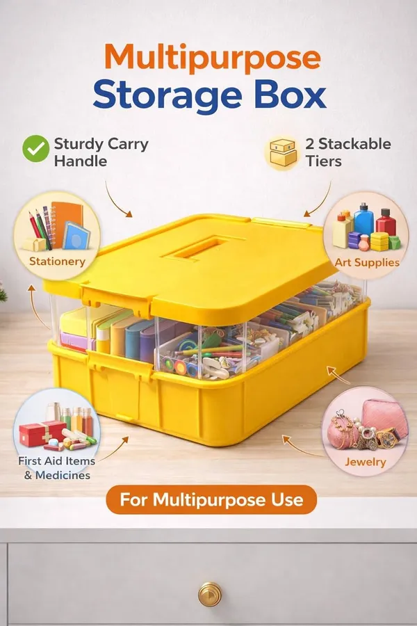 Yellow_Storage_Box_Clear_Stack_And_Carry_Box,_Portable_Craft_Organizers,_And_Storage_Bin_For_Organizing_Arts_And_Crafts,_Sewing,_Makeup,Supplies_Ideal_Hobby_Organizer
