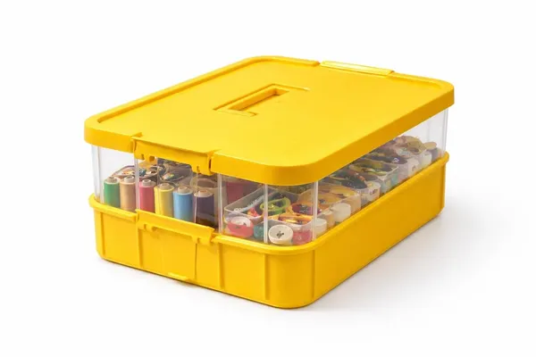 Yellow_Storage_Box_Clear_Stack_And_Carry_Box,_Portable_Craft_Organizers,_And_Storage_Bin_For_Organizing_Arts_And_Crafts,_Sewing,_Makeup,Supplies_Ideal_Hobby_Organizer
