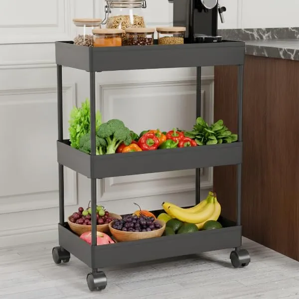 Black_Plastic_Storage_Rack_For_Bedroom/Shelf_For_Bedroom/Bathroom_Storage_Rack/Trolley_For_Kitchen_Storage/Multipurpose_Storage_Rack