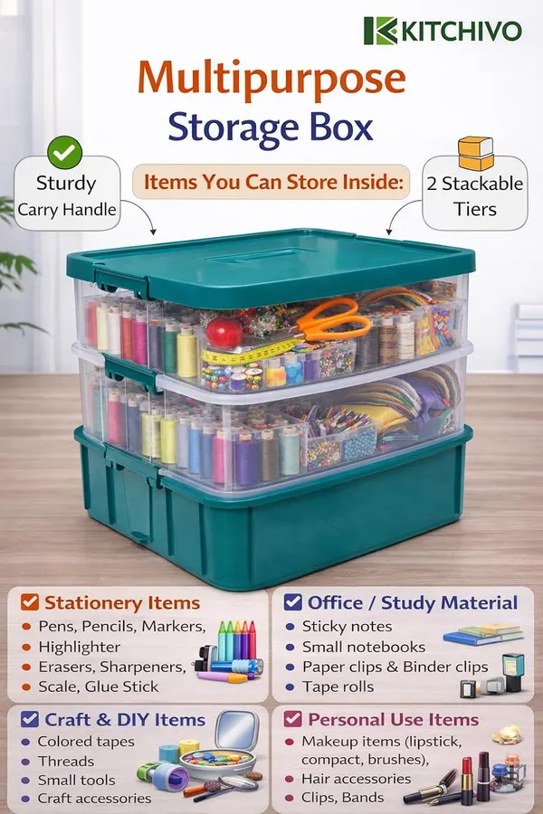 Green_Storage_Box_Clear_Stack_And_Carry_Box,_Portable_Craft_Organizers,_And_Storage_Bin_For_Organizing_Arts_And_Crafts,_Sewing,_Makeup,Supplies_Ideal_Hobby_Organizer