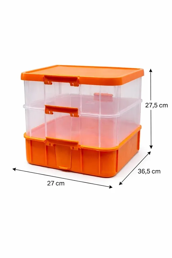 Orange_Storage_Box_Clear_Stack_And_Carry_Box,_Portable_Craft_Organizers,_And_Storage_Bin_For_Organizing_Arts_And_Crafts,_Sewing,_Makeup,Supplies_Ideal_Hobby_Organizer
