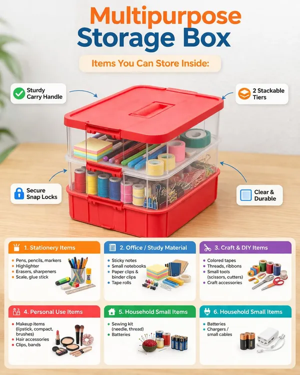 Pink_Storage_Box_Clear_Stack_And_Carry_Box,_Portable_Craft_Organizers,_And_Storage_Bin_For_Organizing_Arts_And_Crafts,_Sewing,_Makeup,Supplies_Ideal_Hobby_Organizer