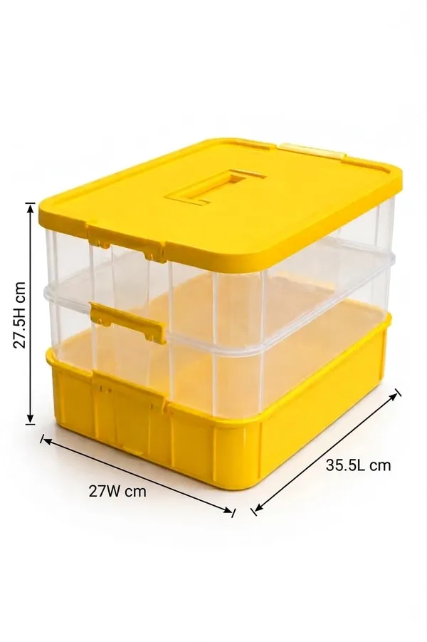 Yellow_Storage_Box_Clear_Stack_And_Carry_Box,_Portable_Craft_Organizers,_And_Storage_Bin_For_Organizing_Arts_And_Crafts,_Sewing,_Makeup,Supplies_Ideal_Hobby_Organizer