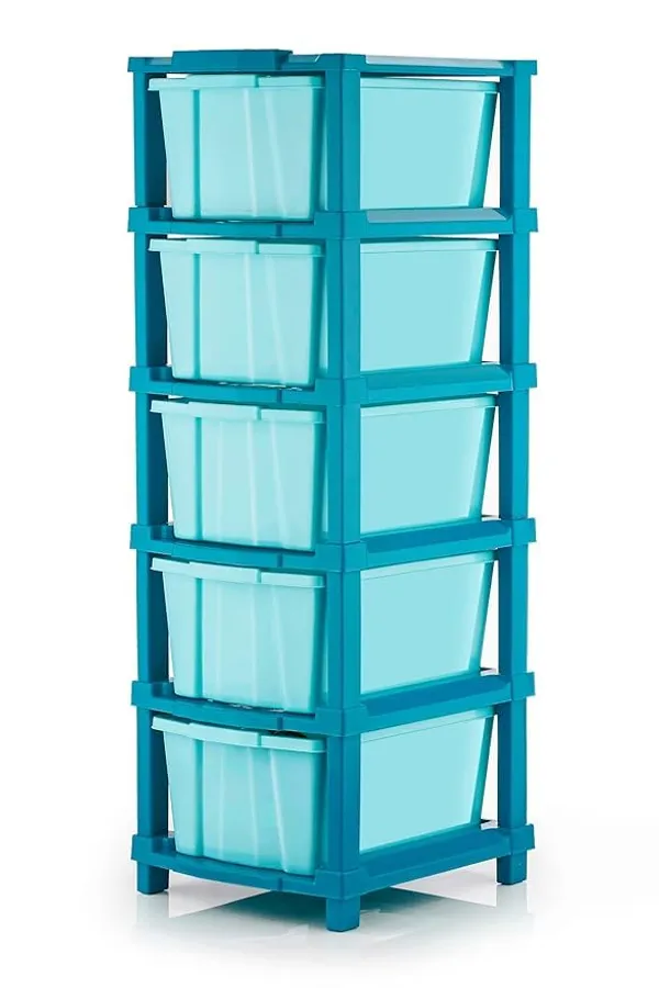 Sky_Blue_Color_Modular_Drawer_Storage_Organizer/Plastic_Chest_Of_Drawers_For_Kitchen_Storage_Cabinet/Multi-Layer_Storage_Drawer