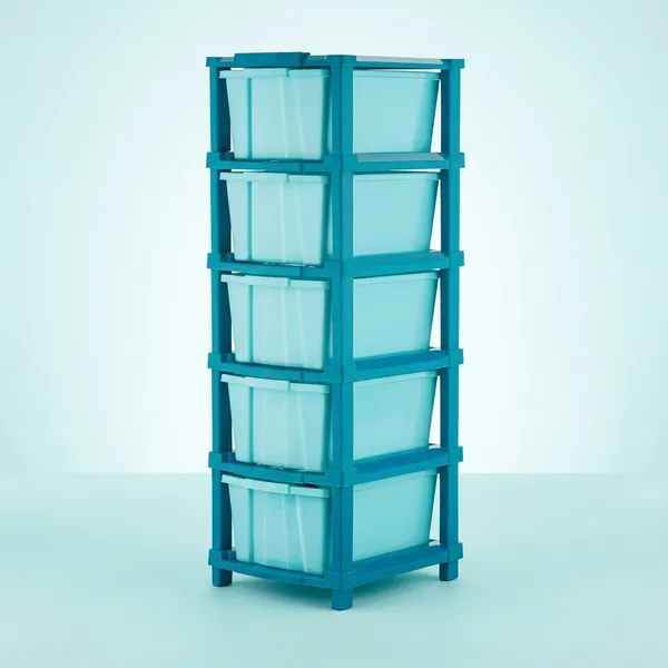 Sky_Blue_Color_Modular_Drawer_Storage_Organizer/Plastic_Chest_Of_Drawers_For_Kitchen_Storage_Cabinet/Multi-Layer_Storage_Drawer
