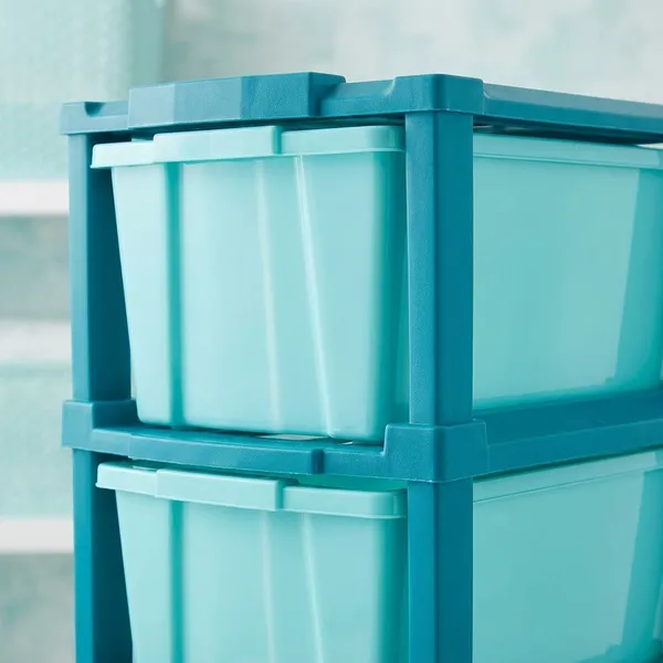 Sky_Blue_Color_Modular_Drawer_Storage_Organizer/Plastic_Chest_Of_Drawers_For_Kitchen_Storage_Cabinet/Multi-Layer_Storage_Drawer