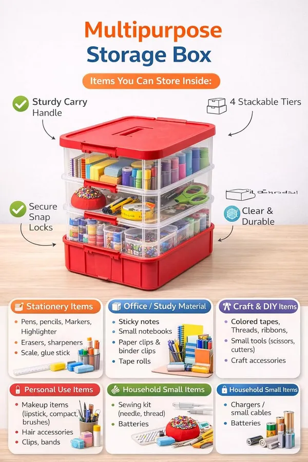 Pink_Storage_Box_Clear_Stack_And_Carry_Box,_Portable_Craft_Organizers,_And_Storage_Bin_For_Organizing_Arts_And_Crafts,_Sewing,_Makeup,Supplies_Ideal_Hobby_Organizer