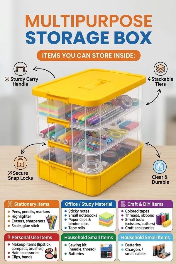 Yellow_Storage_Box_Clear_Stack_And_Carry_Box,_Portable_Craft_Organizers,_And_Storage_Bin_For_Organizing_Arts_And_Crafts,_Sewing,_Makeup,Supplies_Ideal_Hobby_Organizer