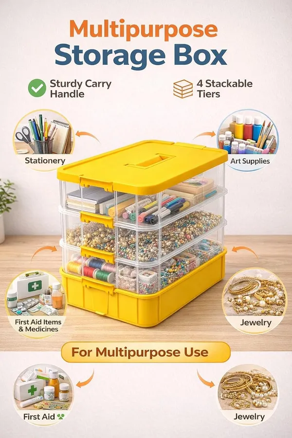 Yellow_Storage_Box_Clear_Stack_And_Carry_Box,_Portable_Craft_Organizers,_And_Storage_Bin_For_Organizing_Arts_And_Crafts,_Sewing,_Makeup,Supplies_Ideal_Hobby_Organizer