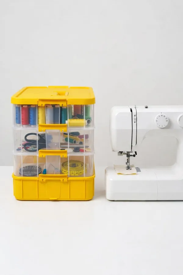 Yellow_Storage_Box_Clear_Stack_And_Carry_Box,_Portable_Craft_Organizers,_And_Storage_Bin_For_Organizing_Arts_And_Crafts,_Sewing,_Makeup,Supplies_Ideal_Hobby_Organizer