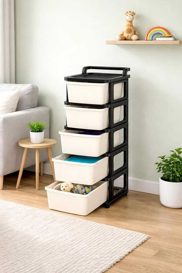 Black_&_Ivory_Heavy_Duty_Plastic_Storage_Drawer_With_Wheels_|_Modular_Cabinet_For_Bedroom,_Office,_Home_Or_Classroom|_Chest_Of_Drawers_Organiser_For_Cosmetics,_Kitchen_Items,_Toys
