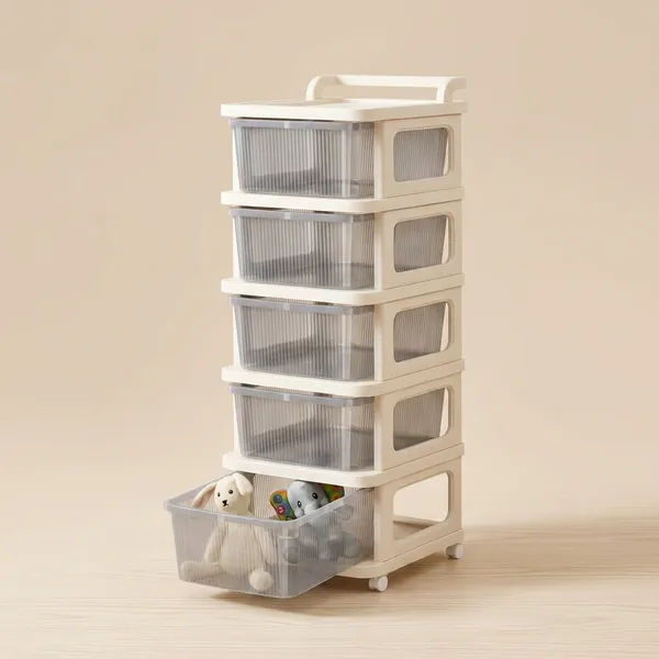 White_Heavy_Duty_Plastic_Storage_Drawer_With_Wheels_|_Modular_Cabinet_For_Bedroom,_Office,_Home_Or_Classroom|_Chest_Of_Drawers_Organiser_For_Cosmetics,_Kitchen_Items,_Toys