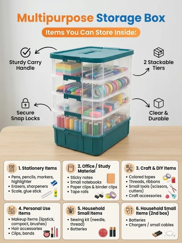 Green_Storage_Box_Clear_Stack_And_Carry_Box,_Portable_Craft_Organizers,_And_Storage_Bin_For_Organizing_Arts_And_Crafts,_Sewing,_Makeup,Supplies_Ideal_Hobby_Organizer